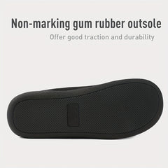 Men's Plush Slip On Slides Cozy House Slippers