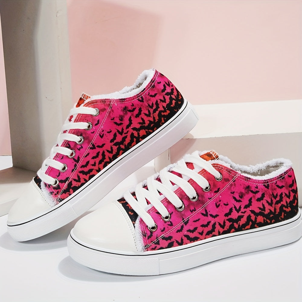Women's Print Low Top Flat Shoes Lightweight Sport Shoes