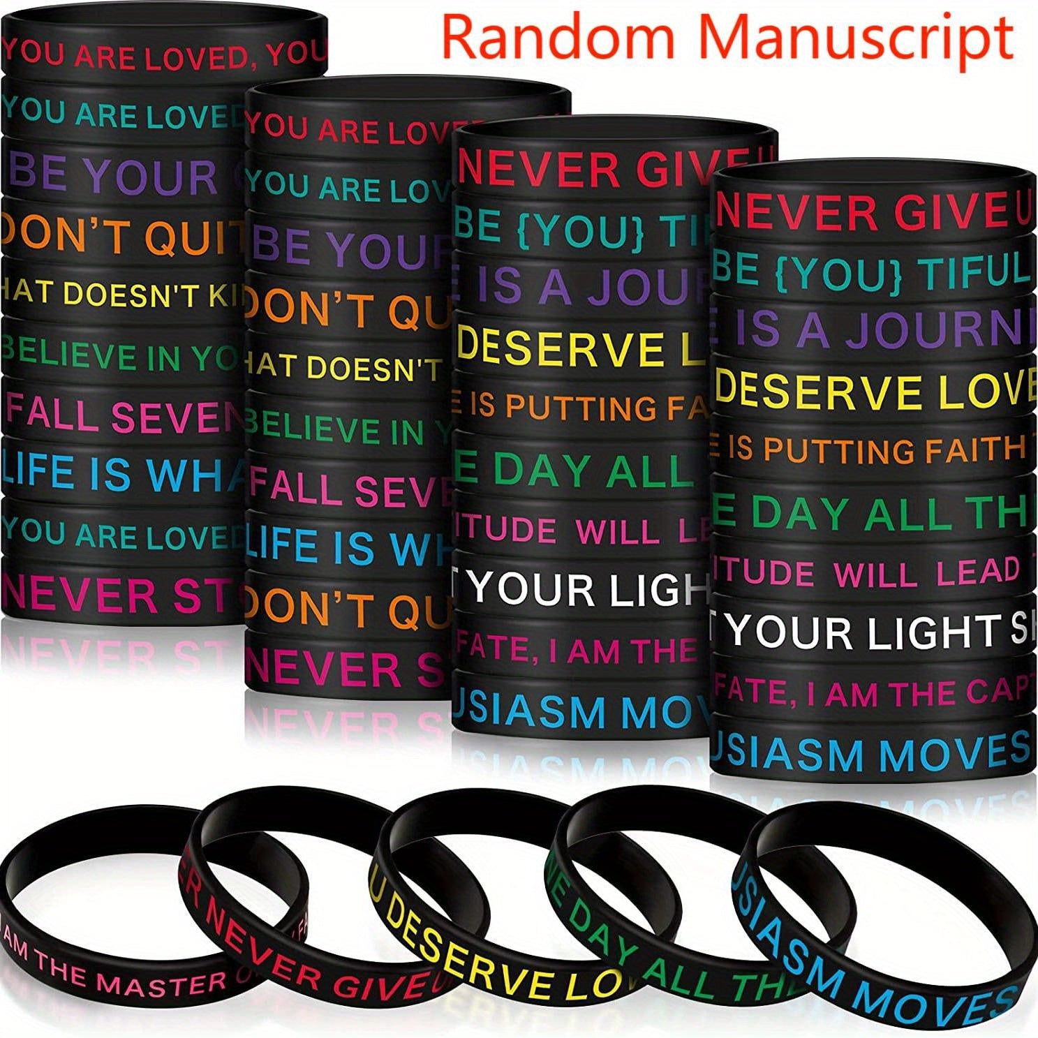 Motivational Silicone Bracelet for Sports and Fitness