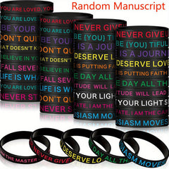 Motivational Silicone Bracelet for Sports and Fitness