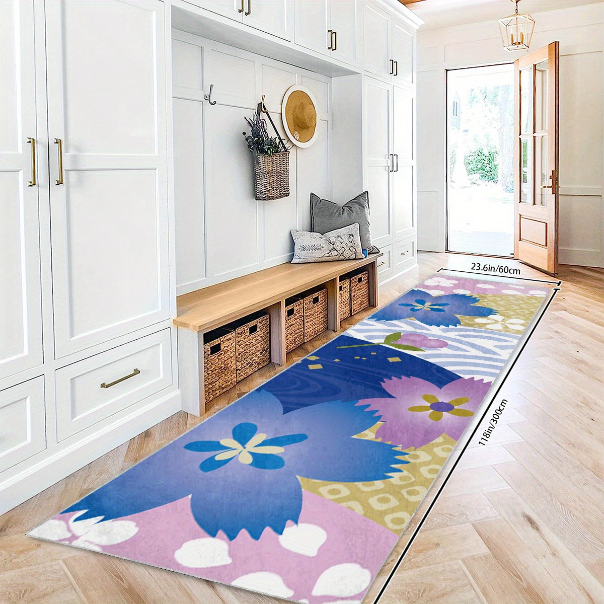 Soft Non Slip Laundry Room Runner Rug Washable Stair Carpet Hallway Mat
