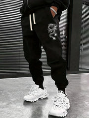 Men's Dragon Graphic Joggers - Stylish and Comfortable Sweatpants