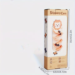 Colorful Wooden Lion Slide Track Toy for Kids