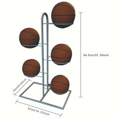 Ball Storage Rack Basketball Display Stand Portable Outdoor