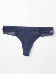 5pcs Lace Thongs Sexy Low Waist Panties Women's Lingerie