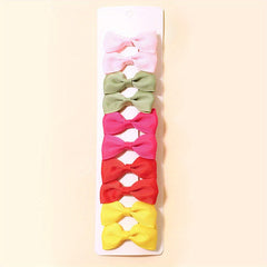 10 Pcs Grosgrain Ribbon Hair Bows Clips Colorful Hair Accessories