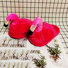 Women's Flamingo Slippers Plush Lined Shoes