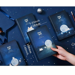 96 Sheets Moon Night Diary Book A5 Journal Nightlight DIY Notebook