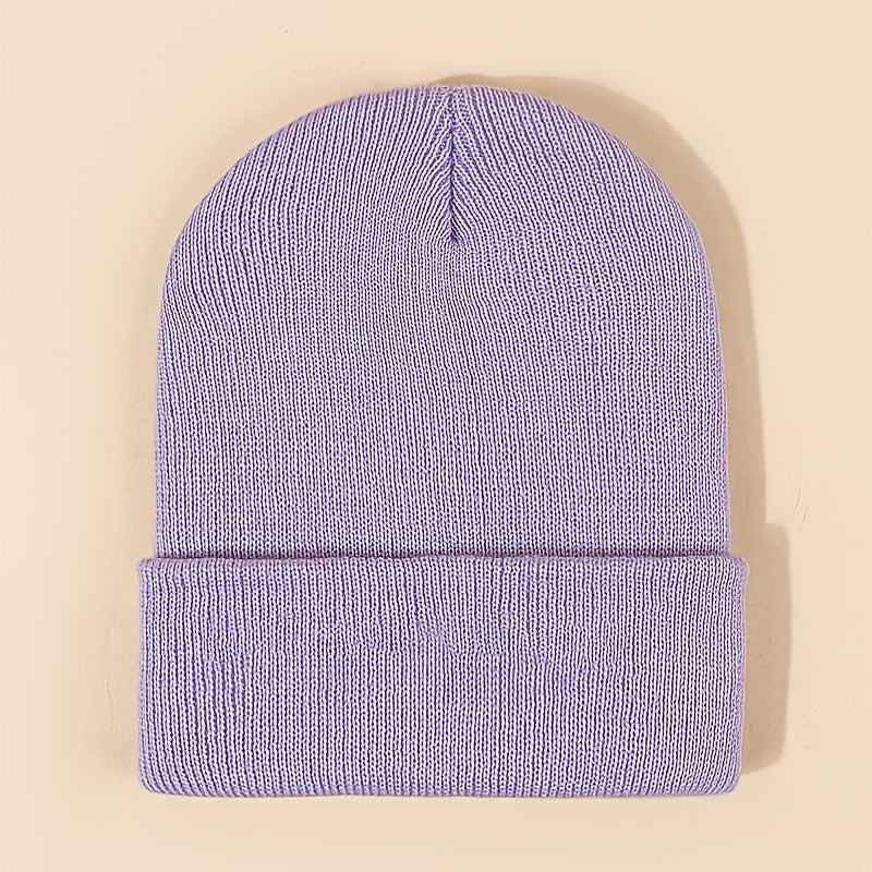 Letter Knit Beanie Cap Unisex Winter Hat Christmas Gift