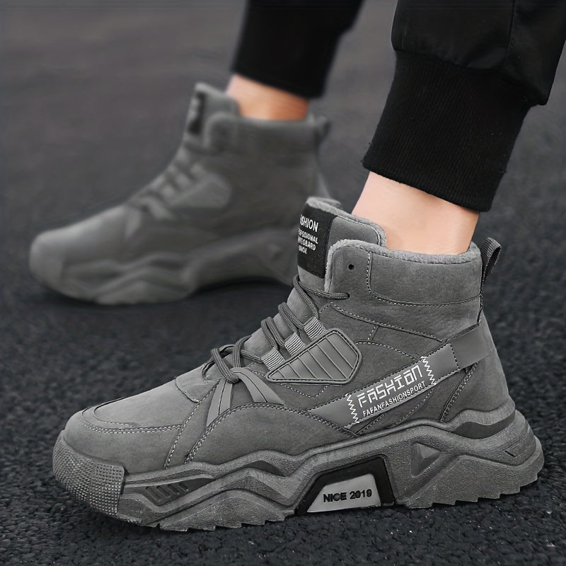 Men's Ankle Boots Sneakers With Fuzzy Lining