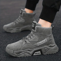 Men's Ankle Boots Sneakers With Fuzzy Lining