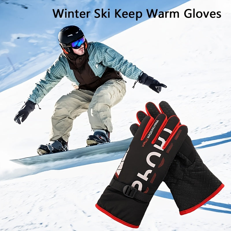 Waterproof Snowboard Gloves for Motorcycle Riding and Skiing