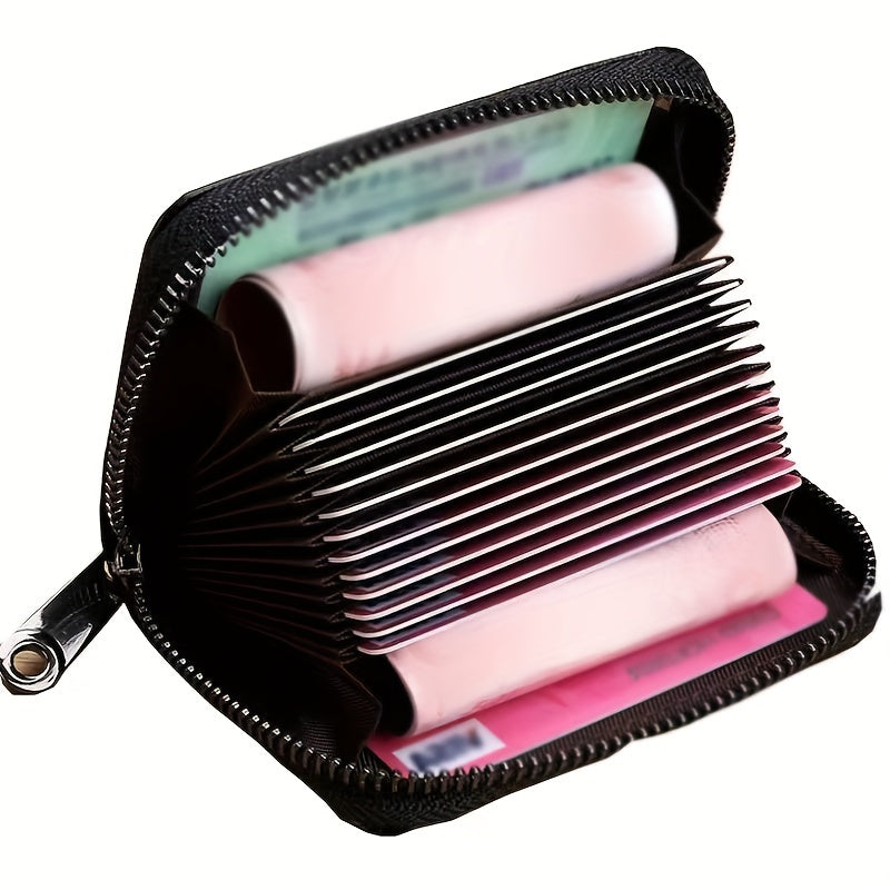 Men's Large Capacity Zipper Card Holder Wallet
