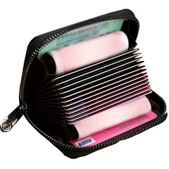Men's Large Capacity Zipper Card Holder Wallet