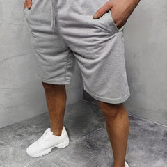 Men's Loose Fit Comfy Shorts - Stretch Elastic Waist Drawstring Athletic Shorts