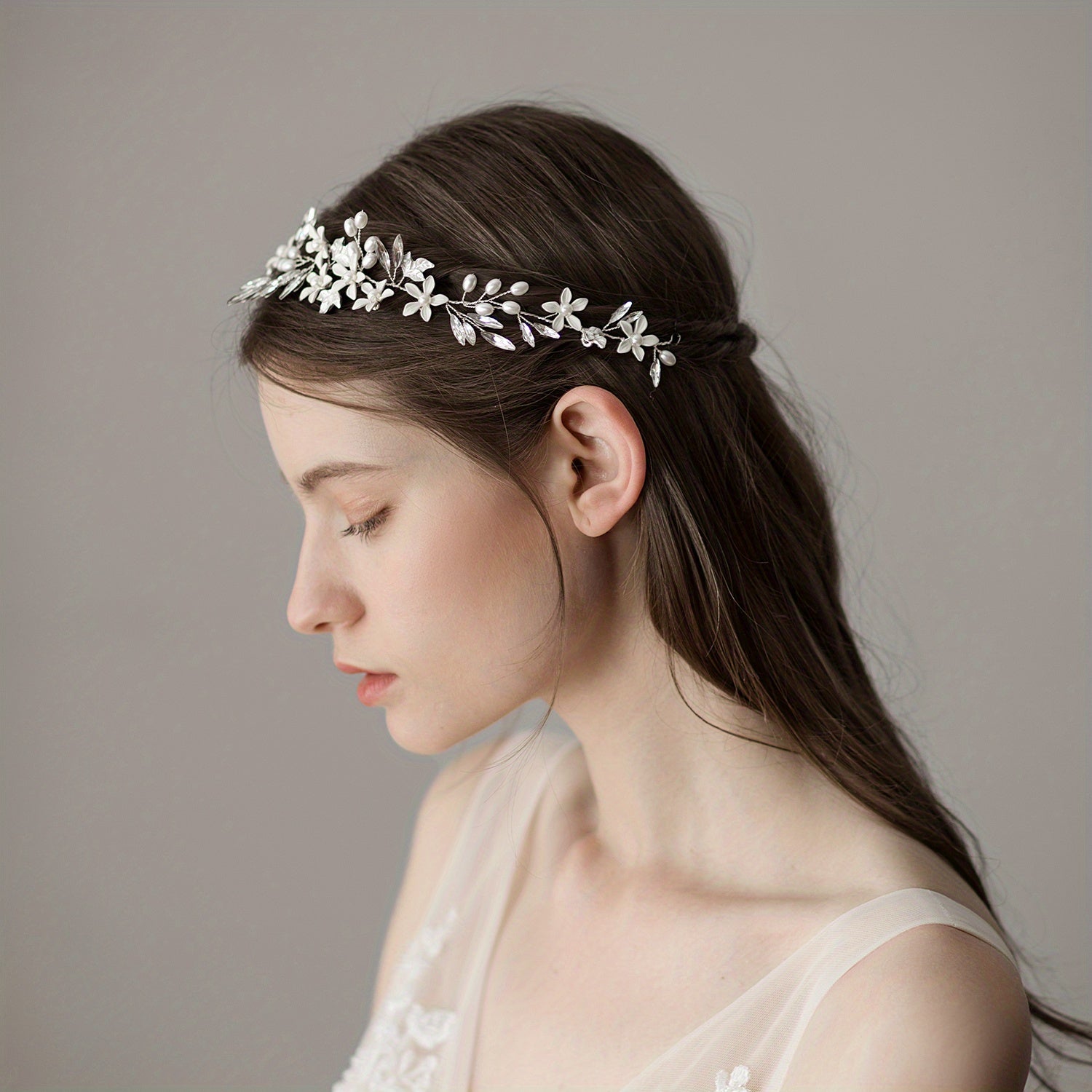 Faux Pearl Crystal Head Piece Bridal Wedding Hair Accessories