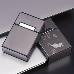 Metal Aluminum Cigarette Case 20 Pack Capacity Slim Anti-pressure Flip Cover