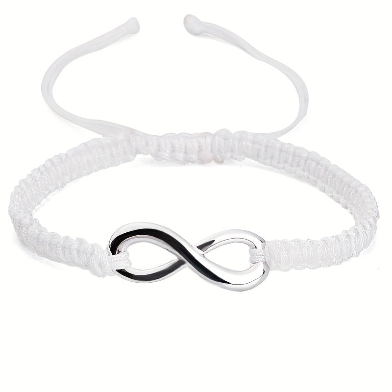 Infinity Symbol Braided Bracelet Adjustable Hand Jewelry Gift