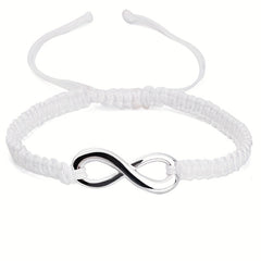 Infinity Symbol Braided Bracelet Adjustable Hand Jewelry Gift