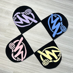 Warm Windproof Sport Knit Beanie Hat with Printing for Men and Women