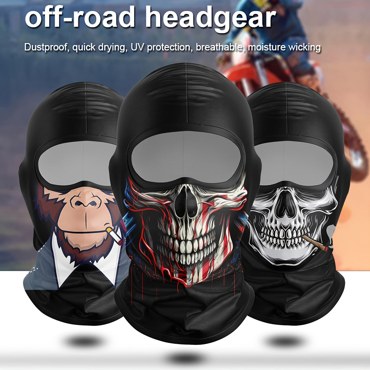 Skull Ghost Balaclava Face Mask for Cycling Riding Motorcycle