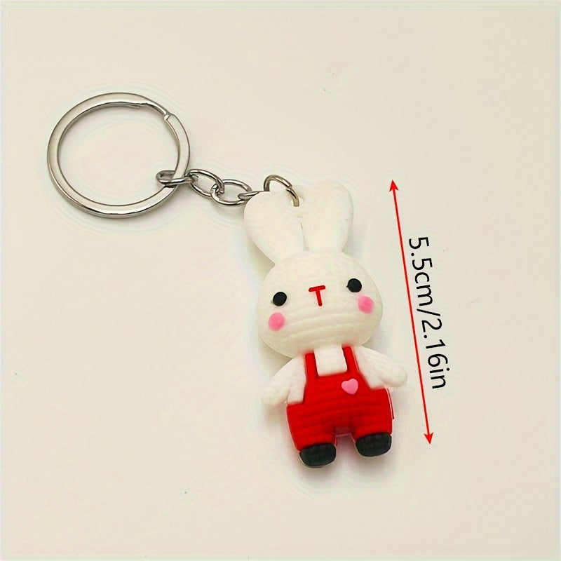 Cartoon Rabbit Keychain Bunny Doll Key Chain Bag Charm Pendant Gift
