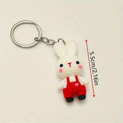 Cartoon Rabbit Keychain Bunny Doll Key Chain Bag Charm Pendant Gift