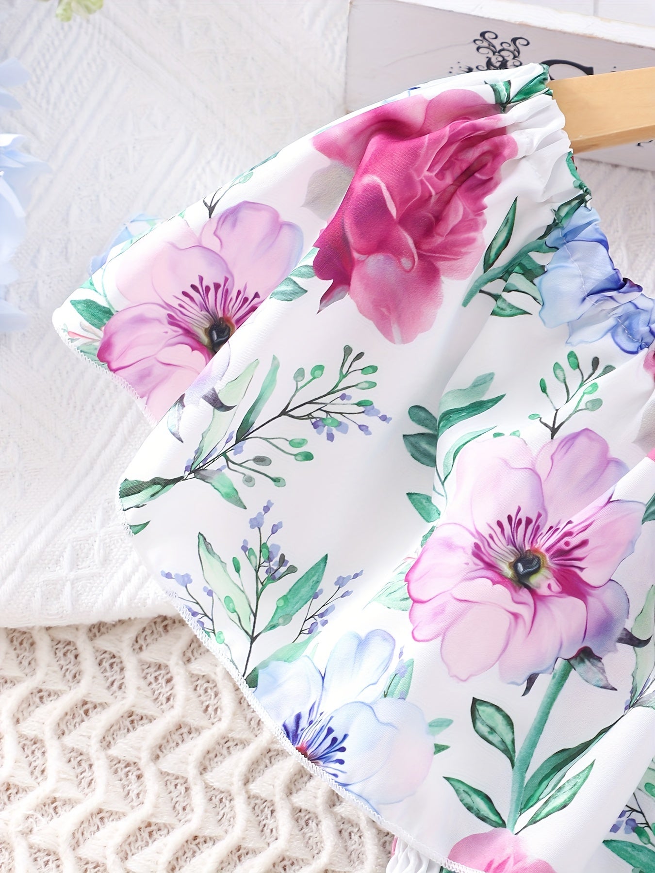 Toddler Girls Ruffle Floral Dress Kids Casual Summer