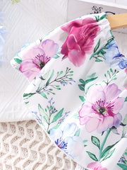 Toddler Girls Ruffle Floral Dress Kids Casual Summer