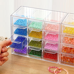 DIY Beads Jewelry Storage Display Box Clear Practical Supplies