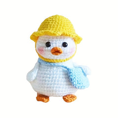 2 Red Crochet Material Sets for Travel Duck Doll with English Instruction Manual