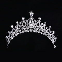Silvery Crystal Wedding Crown Headband Bridal Tiara