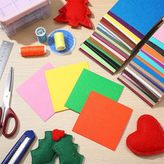 40pcs Mixed DIY Square Non-Woven Fabric Craft Felt Blocks 1mm Thick