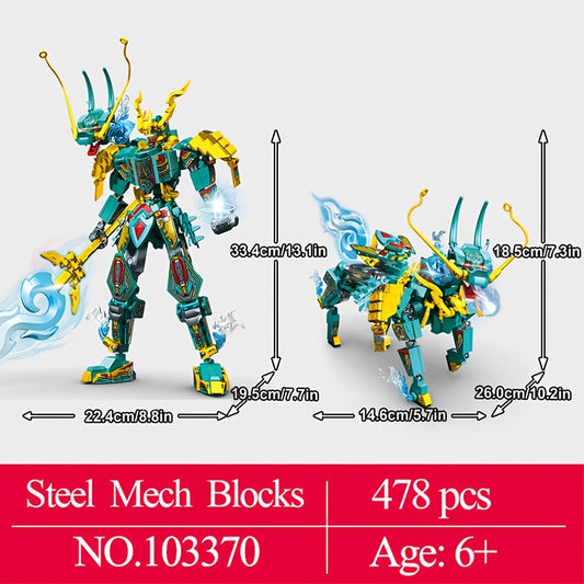 478pcs Transforming Mecha Warrior Building Blocks