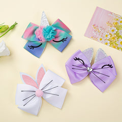 Bunny Unicorn Cat Hair Clips Animal Pattern Hair Accessories