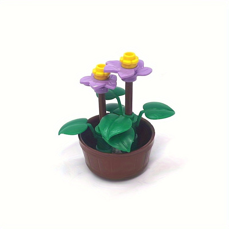 Gardening Plants Building Blocks Toys Leaves Flowers Home Decor