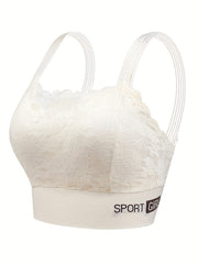 Lace Wireless Bra Scalloped Trim Underwear