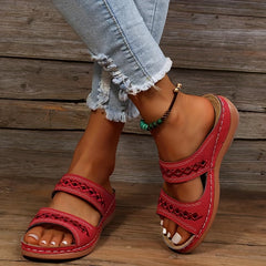 Open Toe Summer Wedge Sandals Arch Support Thick Sole