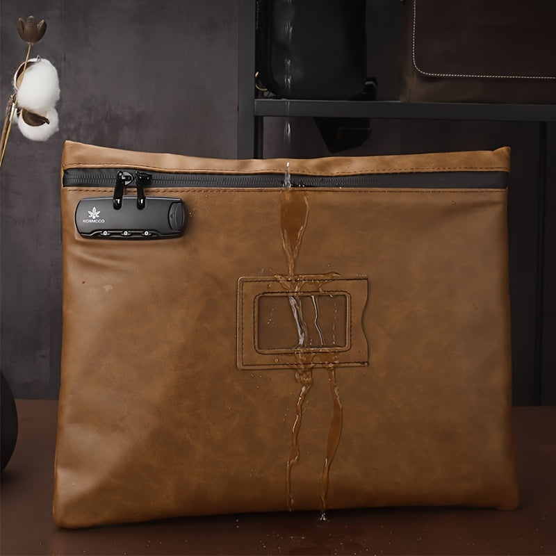Large Capacity A4 Document Bag Waterproof Business Briefcase