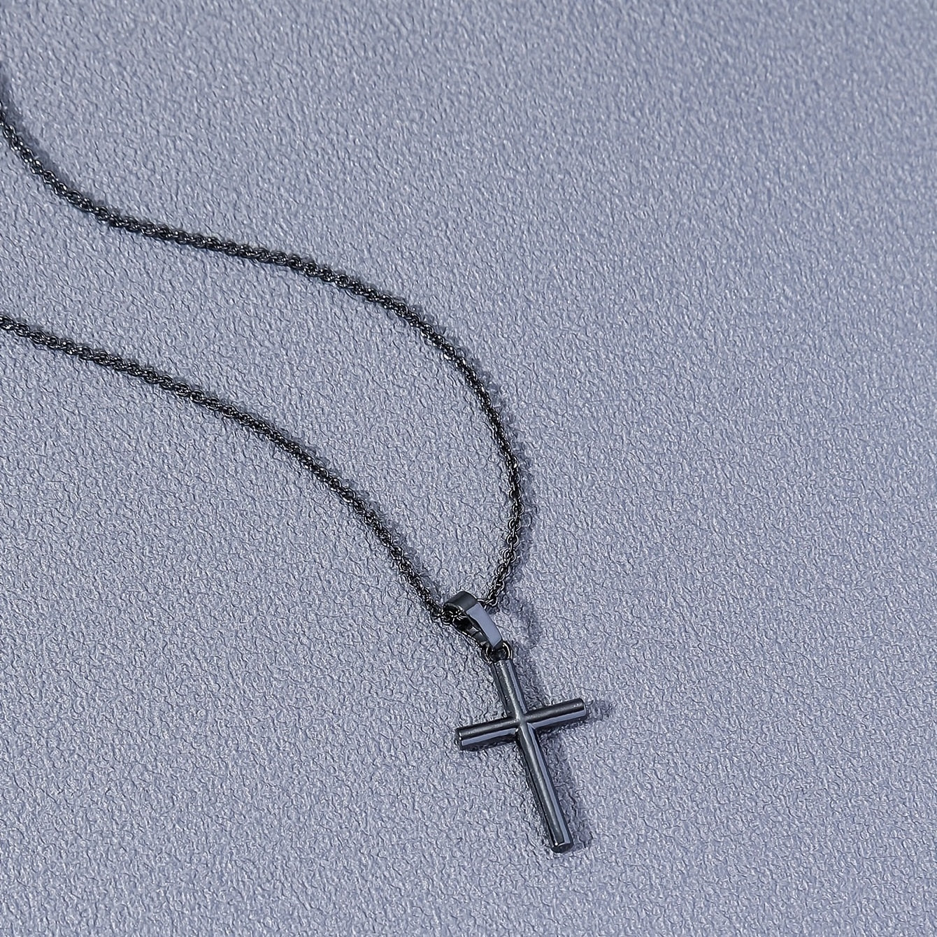 European/American Style Men's Cross Pendant Necklace - Initial Gift Decoration