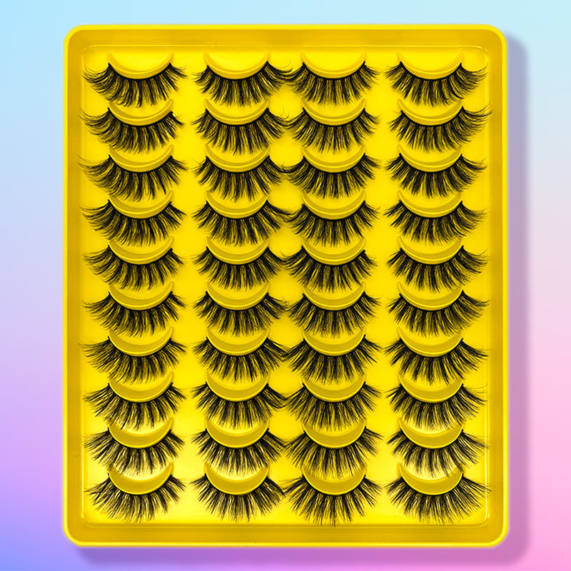 20 Pairs 3D Faux Mink Lashes for Natural Volume & Extension