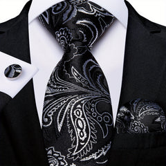 Men's Tie Paisley Wedding Tie For Men Set