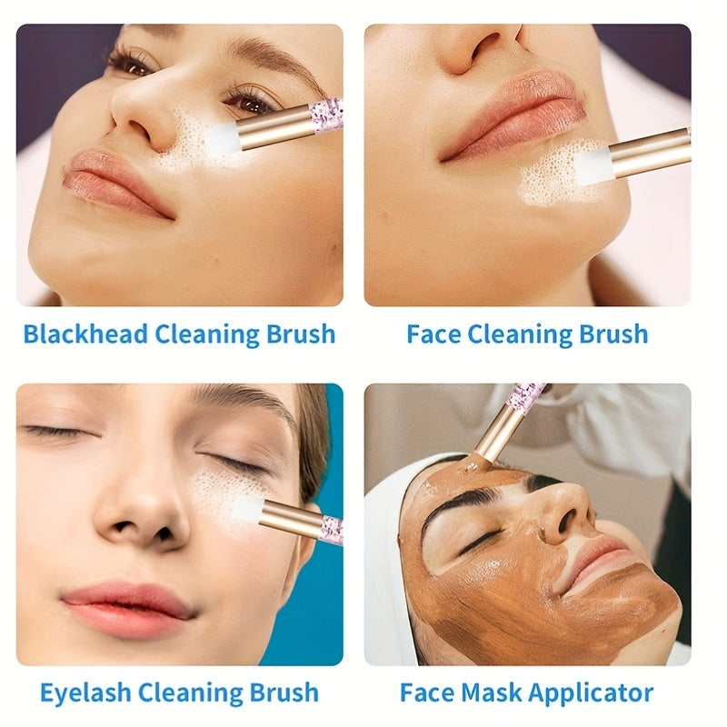 20 Glitter Crystal Lash Shampoo Brushes with Container