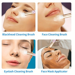 20 Glitter Crystal Lash Shampoo Brushes with Container