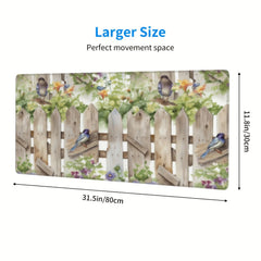 The Whispering Of Birds And The Fragrance Of Flowers Extended Non Slip Mouse Pad