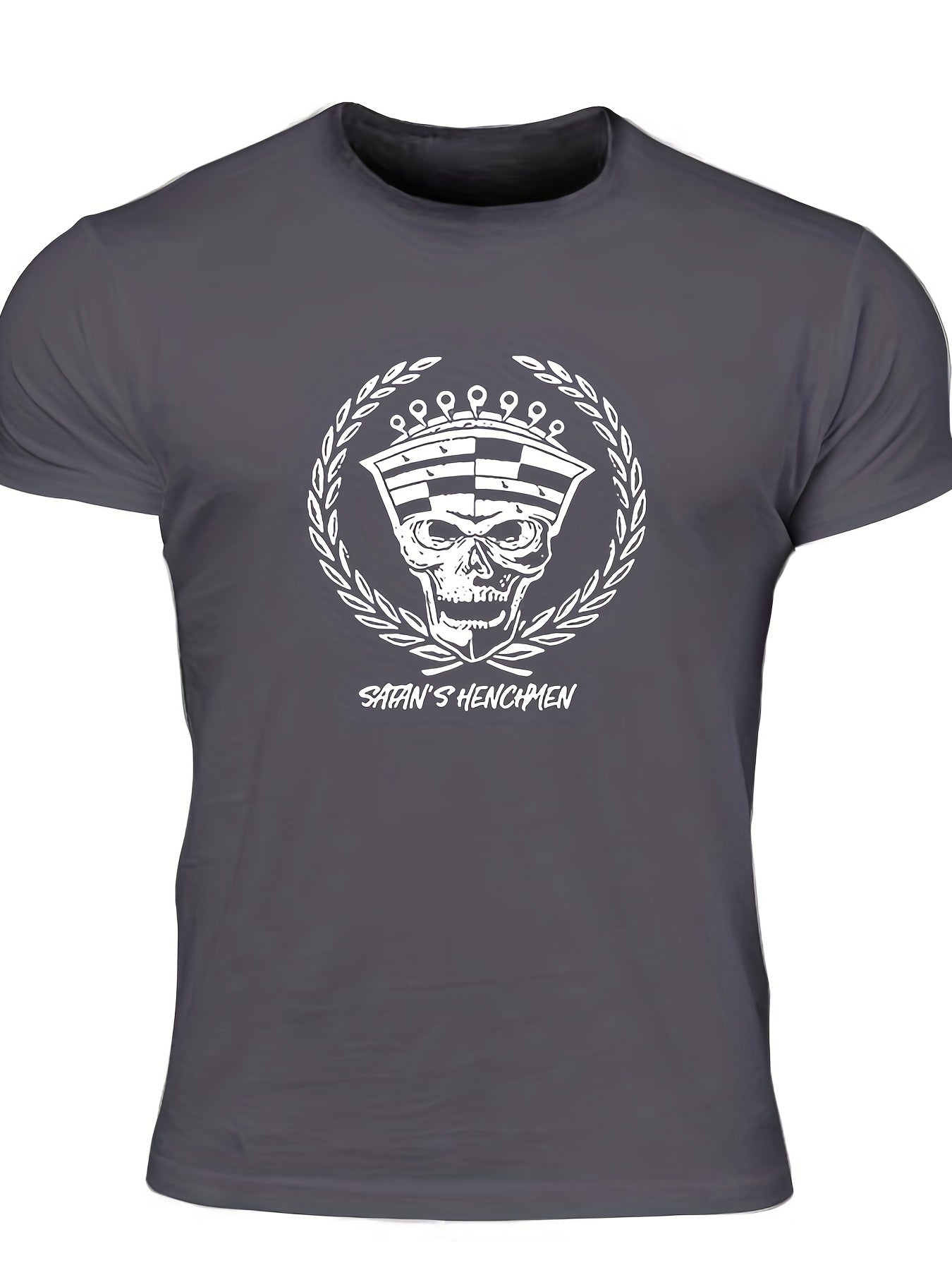 Men's Leaf & Skull Graphic T shirt Casual Breathable Tee