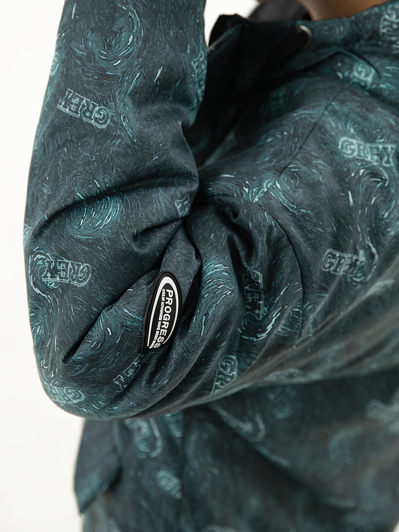 Allover Print Hooded Puffer Jacket for Women