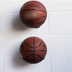 Wall Mounted Basketball & Football Storage Holder Space Saving Ball Rack