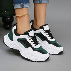 Women's Mesh Chunky Sneakers Lace Up Sports Shoes