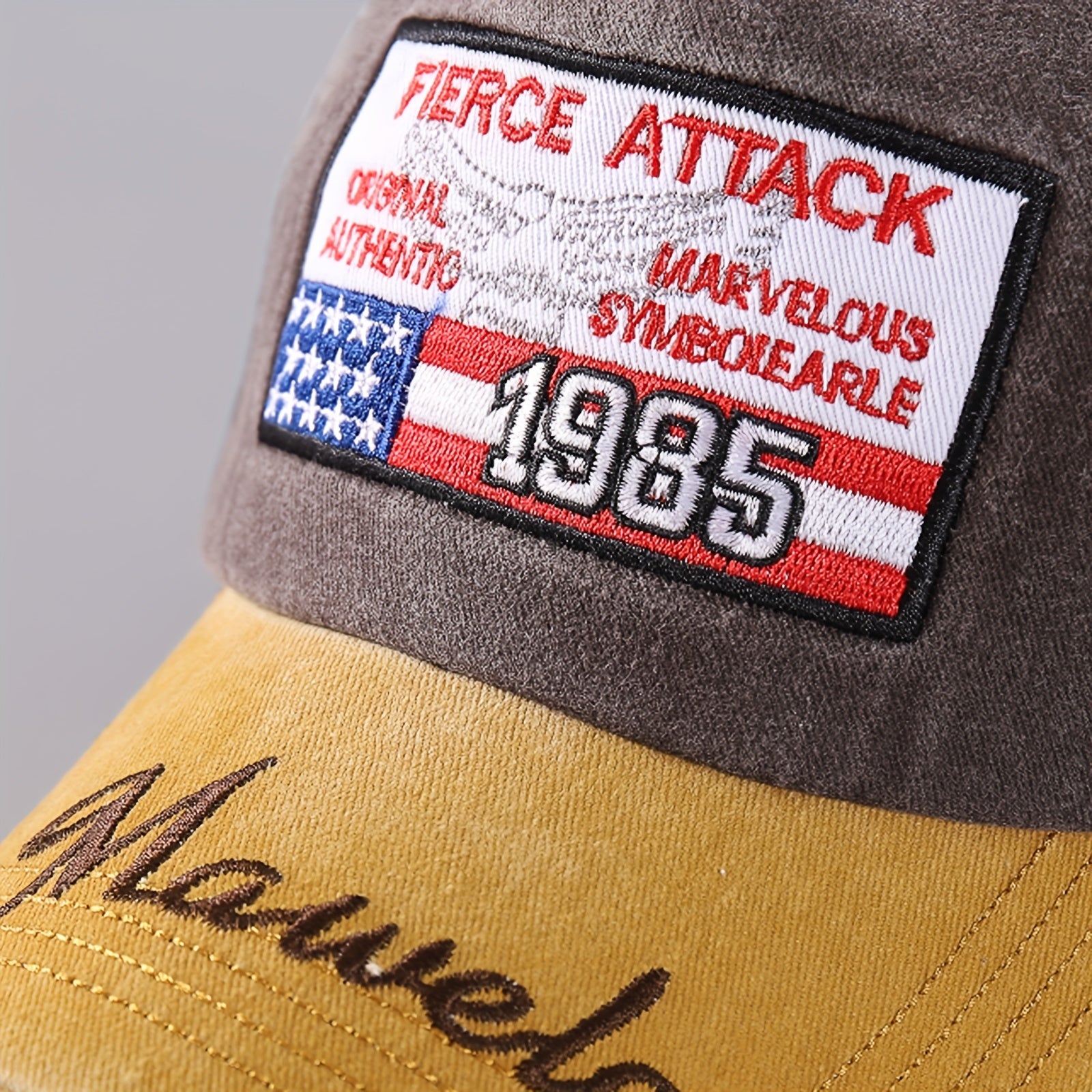 US Flag Embroidered Print Adjustable Baseball Cap for Outdoor Sport